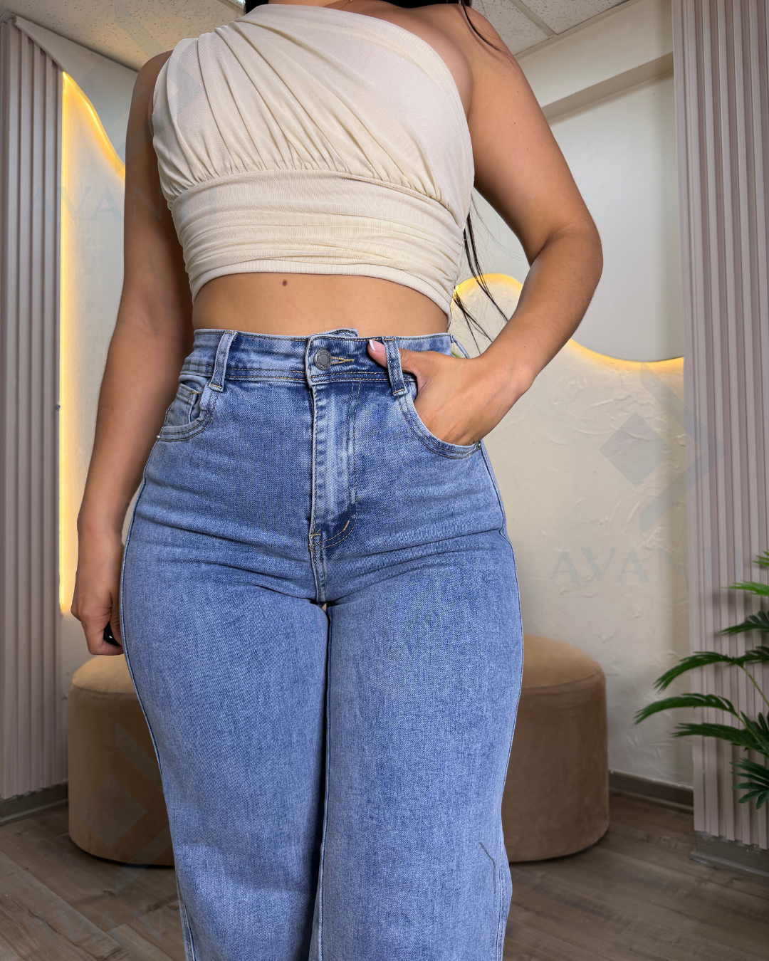 WIDE LEG CLASSIC CELESTE