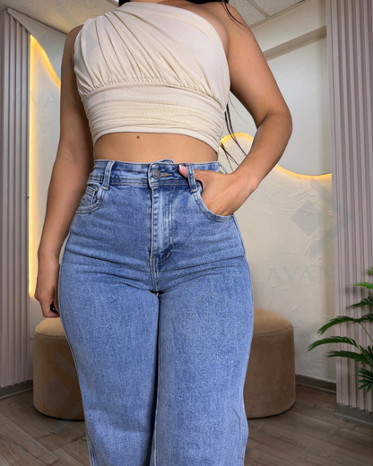WIDE LEG CLASSIC CELESTE