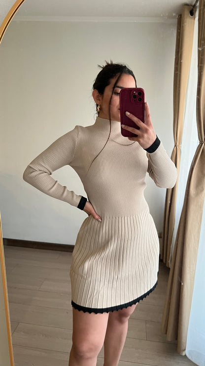 Vestido Angelina Beige
